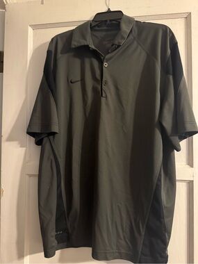 Nike Men's Dark Olive Green Dri-FIT Polo